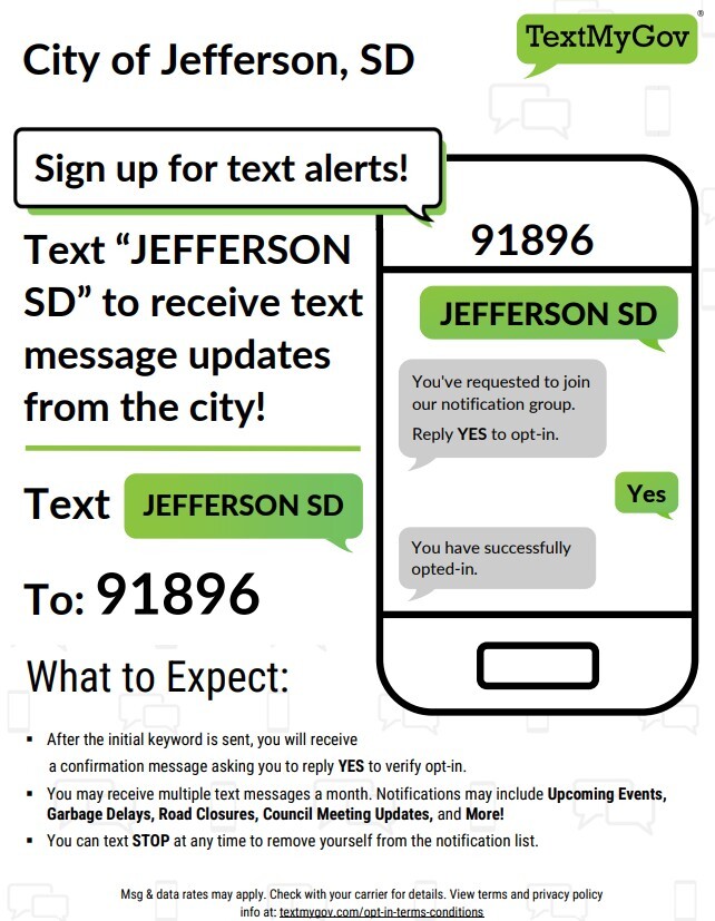 Jefferson-text alert